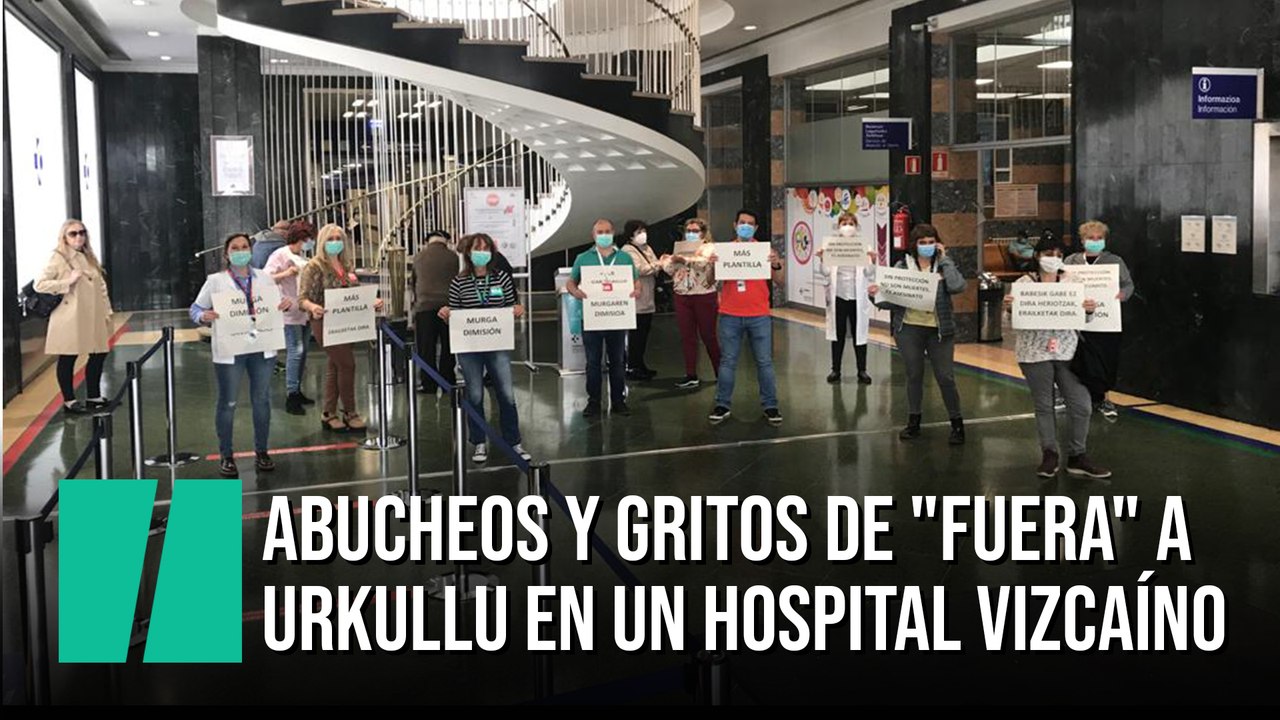 Abucheos y gritos de "fuera" a Urkullu en un hospital vizcaíno