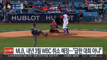 MLB, 내년 3월 WBC 취소 예정…"급한 대회 아냐"