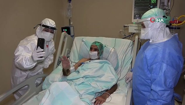Koronavirüs Hastaları Yoğun Bakımdan Aileleriyle Görüntülü Görüşüyor