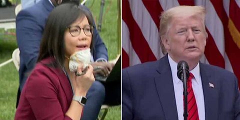 Trump 'manda a China' a una periodista que lo saca de sus casillas