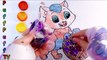 Glitter Kitten Coloring and Drawing for Kids, Toddlers