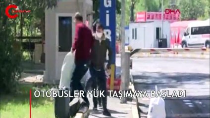 İstanbul'da yolcu bulamayan otobüsler yük taşımaya başladı