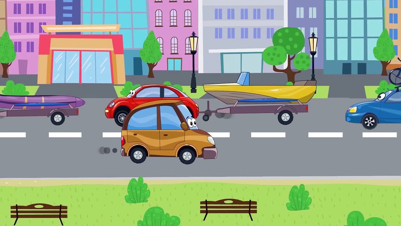 Learn Colors with Animals - Car Cartoons for Kids. Cartoon for Children and baby with Be Be Workshop