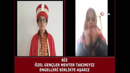 Özel Gençler Mehter Takımı evden konser verdi