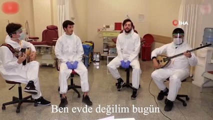 Sağlık çalışanlarının 'Covid' şarkısı beğeni yağmuruna tutuldu
