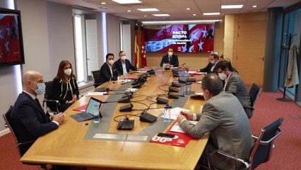Reunión para lograr un pacto social en la Comunidad de Madrid