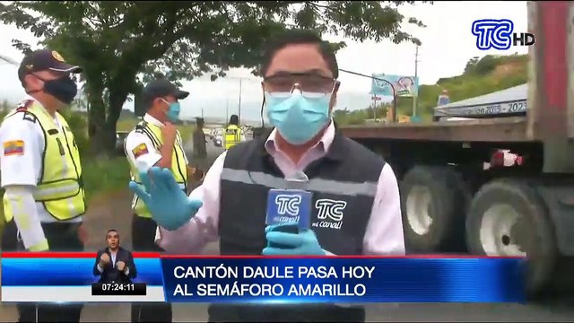 Así se encuentra la circulación vehicular en Daule, desde hoy, con semáforo amarillo