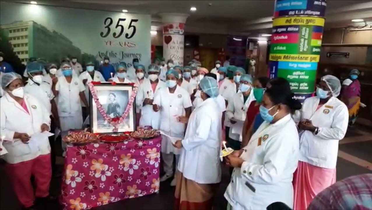 ராஜீவ்காந்தி அரசு மருத்துவமனையில் டவர் 1 முதல் மாடியில் உள்ள செவிலியர்   அலுவலகத்தில் செவிலியர் தினம் கொண்டாடப்பட்டது!