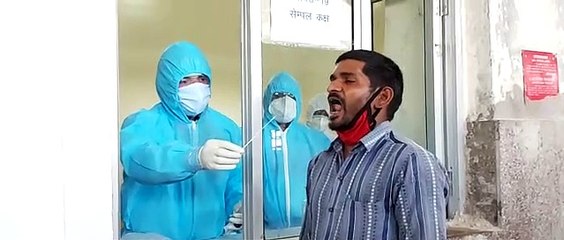 रेलवे स्टेशन पर मजदूरों की हुई कोरोना की जांच