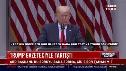 Trump koronavirüs sorusuna dayanamadı gazeteciyle kavga etti