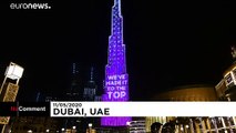 شاهد: برج خليفة في دبي يتحول إلى أطول صندوق للتبرعات من أجل حملة 