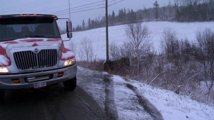 Sortie de route au chemin Deuxième-Sault à Saint-Joseph-de-Madawaska