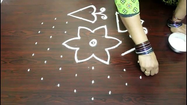 butterfly kolam, with 9 to 5 ,interlaced dots,- muggulu designs, with dots,- easy rangoli ,designs