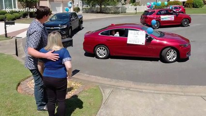 Pregnant wife surprised with baby shower car parade during COVID-19 lockdown in Georgia