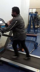 Son of soil rigorously workingout  in hym