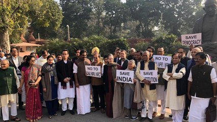 Sonia Gandhi Leads Anti-CAA Protest At Parliament Premises