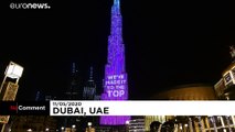 Burj Khalifa: World's tallest building lit up in COVID-19 fundraising drive