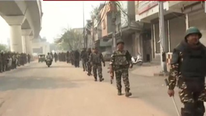 Report: Sashastra Seema Bal Jawans Hold Flag March In Delhi's Maujpur