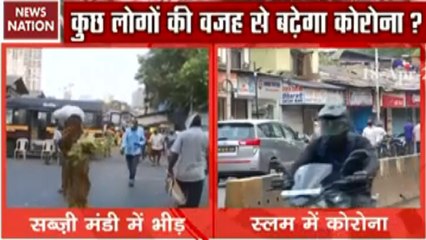 People violating lockdown in Byculla Mandi, Mumbai