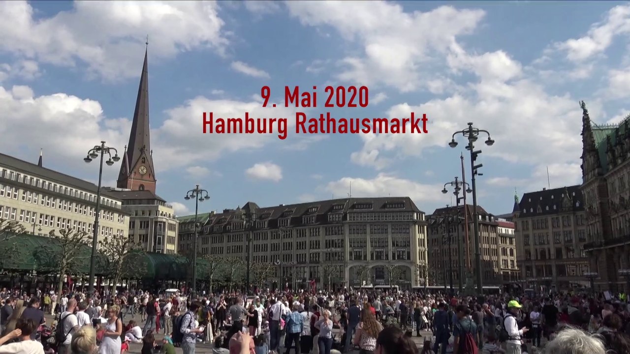 Protest für Grundrechte in Hamburg - 9.5.2020