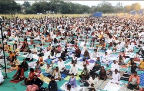 Super 50: Yoga guru Baba Ramdev holds a Yoga camp in Scotland's Glasgow