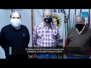 El Rotary Club de Ensenada entregó kits sanitarios al Hospital Cestino