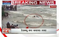 Watch how man rescued from river in rohtas