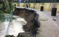 Nainital: Part of Mall Road collapses into Naini lake