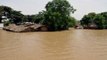 Children swim on streets as water logging continues to disrupt life in Patna