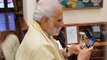 PM Narendra Modi interacts with with beneficiaries of Saubhagya scheme