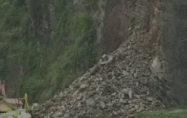 Massive landslide near Naharlagun in Arunachal Pradesh