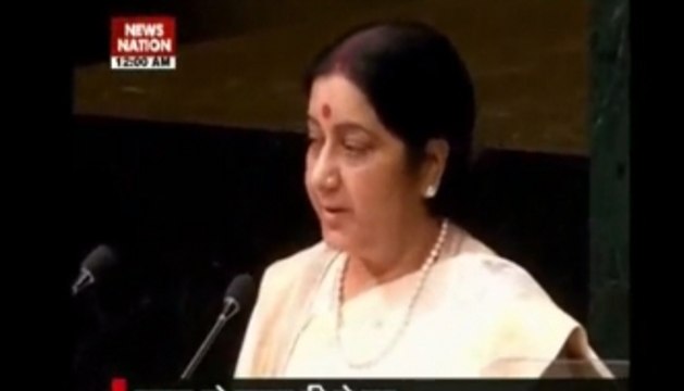 Sushma Swaraj takes on Pakistan at UNGA