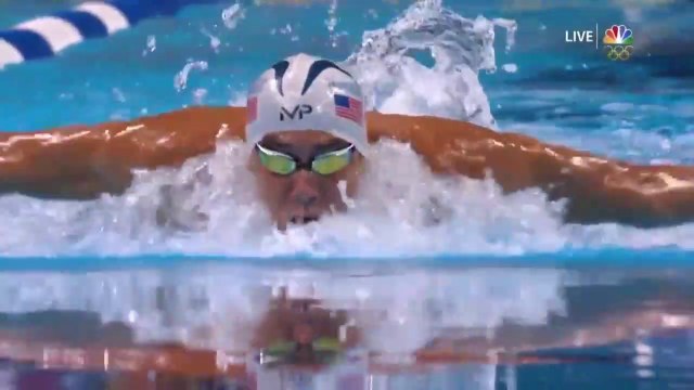 Michael Phelps winner of the Olympic swimming event / Michael Phelps ganador de la prueba olímpica de natación.