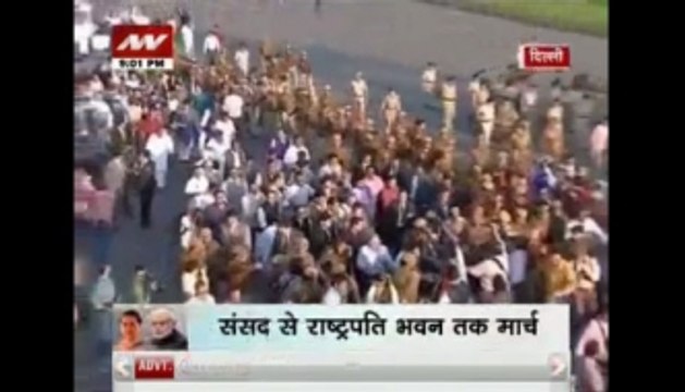 Question Hour: Opposition parties led by Sonia march against Land Bill