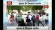 AAP youth wing protests outside Swaraj's residence