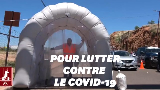 Contre le coronavirus, cette ville mexicaine installe un tunnel de désinfection