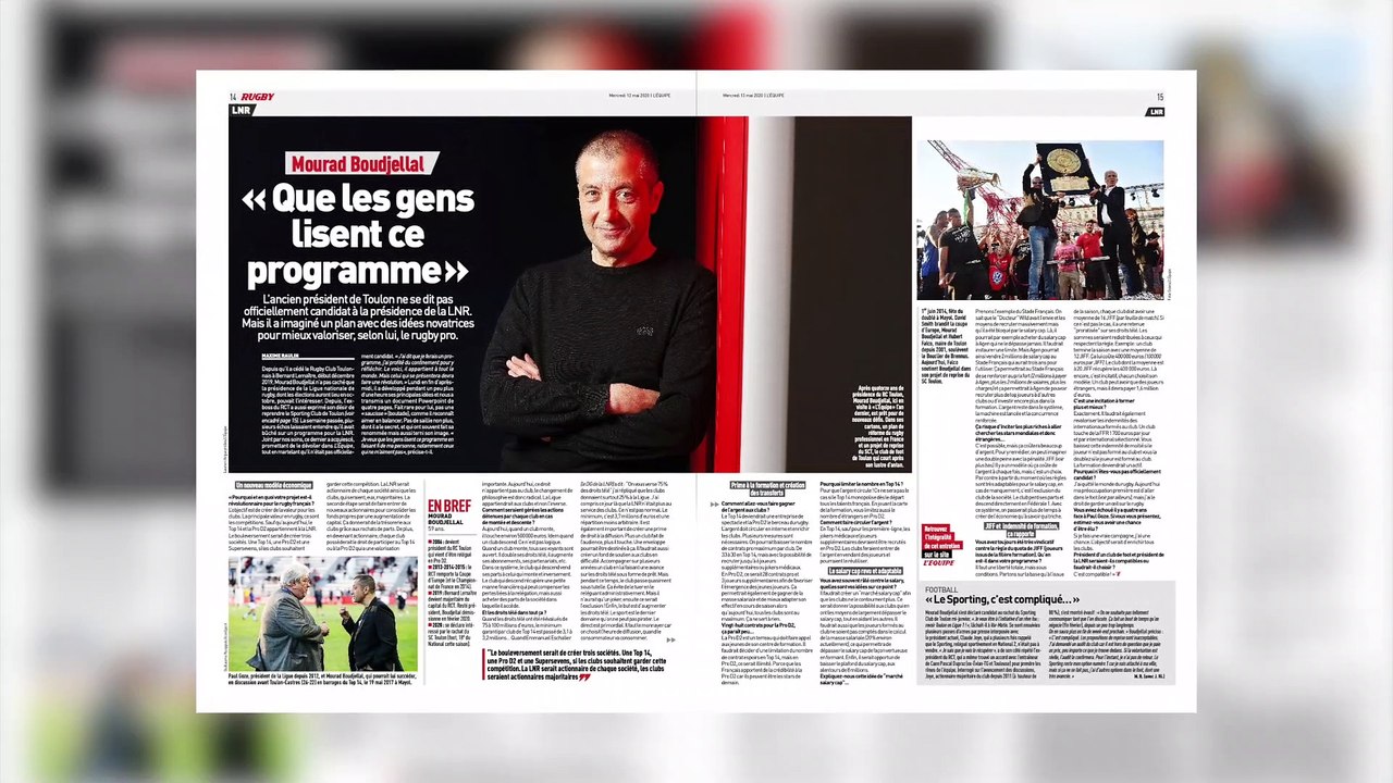 Maxime Raulin : «Boudjellal, Des idées révolutionnaires» - Rugby - LNR