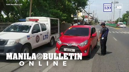 Personnel of LTO conducts checkpoint in Lanang, Davao City
