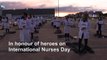 Brazilian nurses pay tribute to fallen colleagues