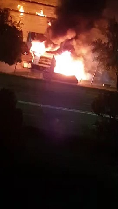 Lkw-Brand in Innsbruck am 13.5.2020