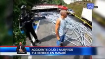 Accidente dejó dos muertos y cuatro heridos en Manabí