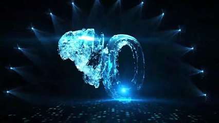 [NO COPYRIGHT ANIMATION]  10-second Countdown Timer in Flowing Water with Sound Effect