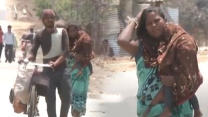 Pregnant migrant labourer delivers baby while walking home