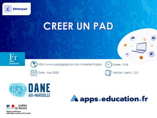 Créer un pad sur Apps.education.fr