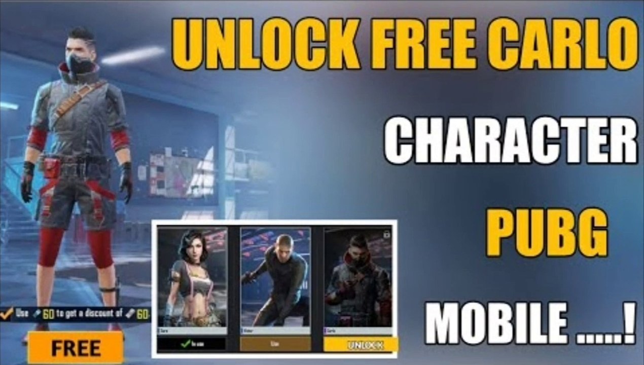 HOW TO UNLOCK FREE CARLO CHARACTER PUBG MOBILE NEW TRICK 2020 | HOW TO GET FREE CARLO CHARACTER IN PUBG MOBILE