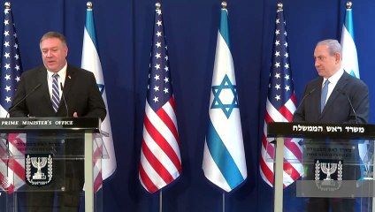 En Jerusalén para discutir la "anexión", Pompeo acusa a Irán de "fomentar el terror"