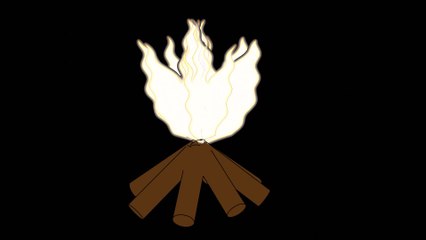 Simple fire with grease pencil in blender.