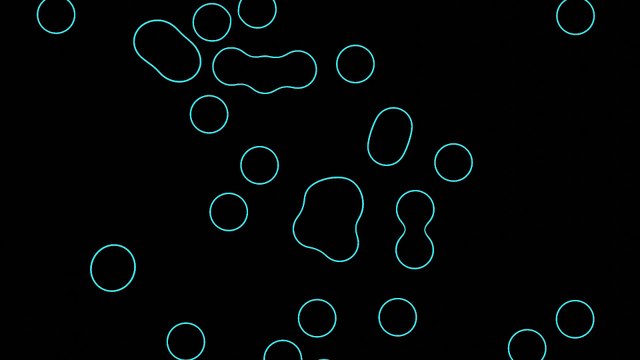 2D metaballs animation with blender and animation nodes add on.