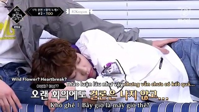 [VIETSUB][Cut] Road To Kingdom Ep.2_ Woonggi ngủ quên trong buổi thảo luận của TOO cho vòng đấu chính thức đầu tiên