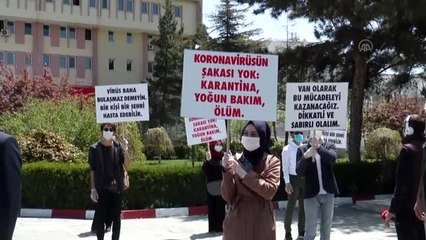 Download Video: Van'da üniversite öğrencileri Kovid-19'a dikkati çekmek için yürüyüş yaptı